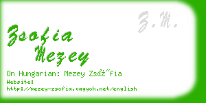 zsofia mezey business card